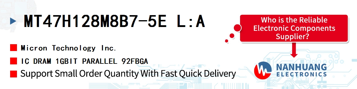 MT47H128M8B7-5E L:A Micron IC DRAM 1GBIT PARALLEL 92FBGA