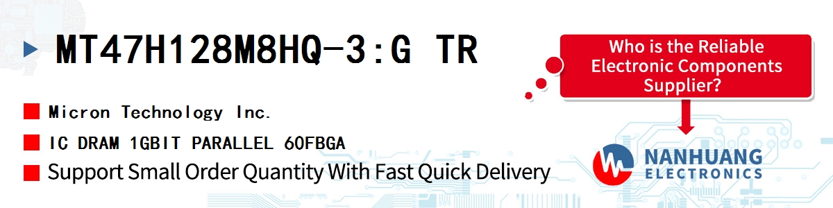 MT47H128M8HQ-3:G TR Micron IC DRAM 1GBIT PARALLEL 60FBGA