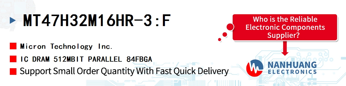 MT47H32M16HR-3:F Micron IC DRAM 512MBIT PARALLEL 84FBGA