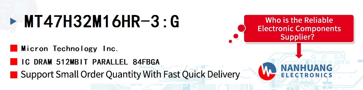 MT47H32M16HR-3:G Micron IC DRAM 512MBIT PARALLEL 84FBGA