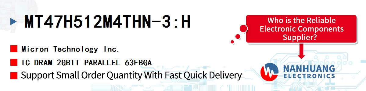 MT47H512M4THN-3:H Micron IC DRAM 2GBIT PARALLEL 63FBGA