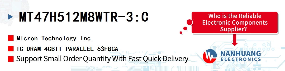 MT47H512M8WTR-3:C Micron IC DRAM 4GBIT PARALLEL 63FBGA