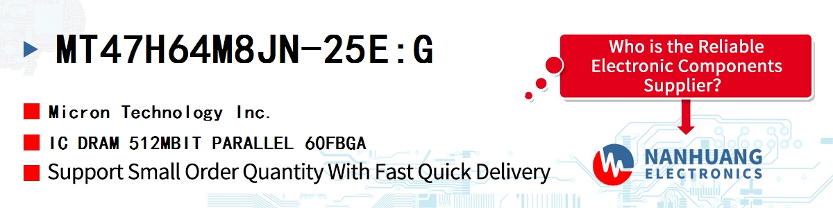 MT47H64M8JN-25E:G Micron IC DRAM 512MBIT PARALLEL 60FBGA