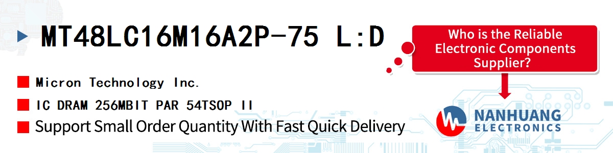 MT48LC16M16A2P-75 L:D Micron IC DRAM 256MBIT PAR 54TSOP II