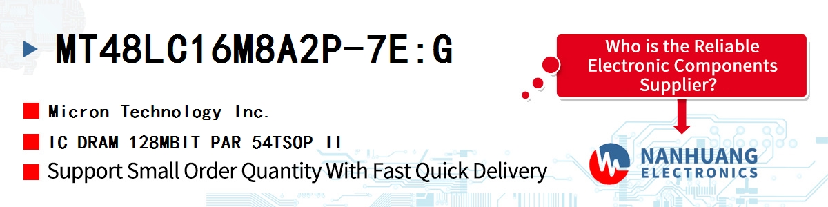 MT48LC16M8A2P-7E:G Micron IC DRAM 128MBIT PAR 54TSOP II