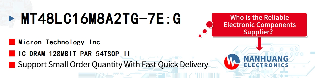 MT48LC16M8A2TG-7E:G Micron IC DRAM 128MBIT PAR 54TSOP II