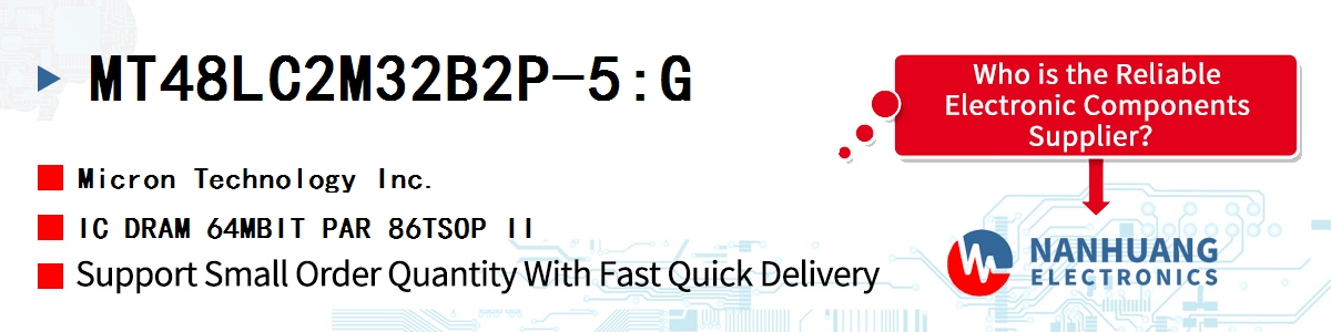 MT48LC2M32B2P-5:G Micron IC DRAM 64MBIT PAR 86TSOP II