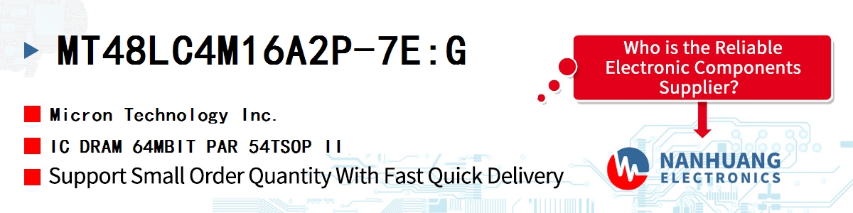 MT48LC4M16A2P-7E:G Micron IC DRAM 64MBIT PAR 54TSOP II