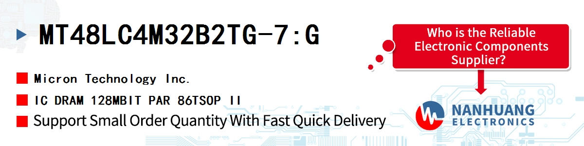 MT48LC4M32B2TG-7:G Micron IC DRAM 128MBIT PAR 86TSOP II