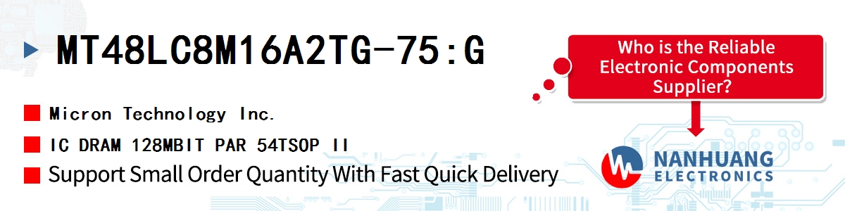 MT48LC8M16A2TG-75:G Micron IC DRAM 128MBIT PAR 54TSOP II