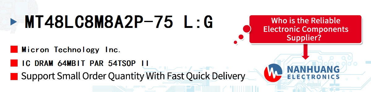 MT48LC8M8A2P-75 L:G Micron IC DRAM 64MBIT PAR 54TSOP II