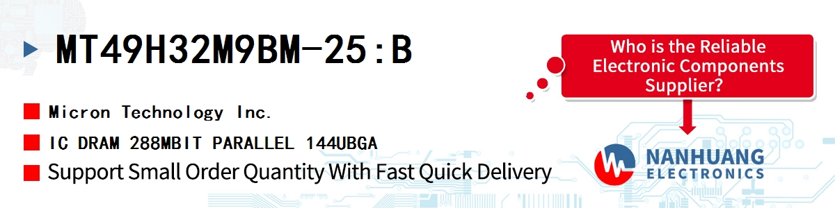 MT49H32M9BM-25:B Micron IC DRAM 288MBIT PARALLEL 144UBGA