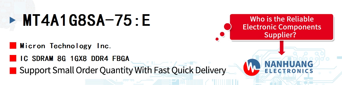 MT4A1G8SA-75:E Micron IC SDRAM 8G 1GX8 DDR4 FBGA