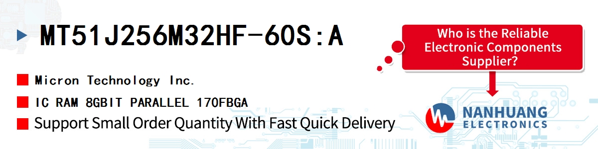 MT51J256M32HF-60S:A Micron IC RAM 8GBIT PARALLEL 170FBGA