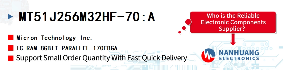 MT51J256M32HF-70:A Micron IC RAM 8GBIT PARALLEL 170FBGA