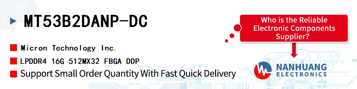 MT53B2DANP-DC Micron LPDDR4 16G 512MX32 FBGA DDP