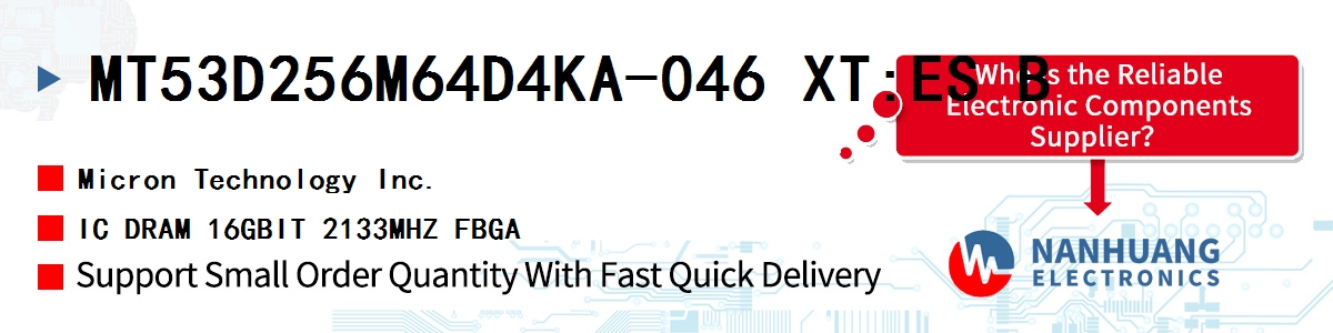 MT53D256M64D4KA-046 XT:ES B Micron IC DRAM 16GBIT 2133MHZ FBGA