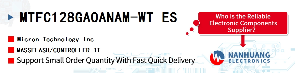 MTFC128GAOANAM-WT ES Micron MASSFLASH/CONTROLLER 1T