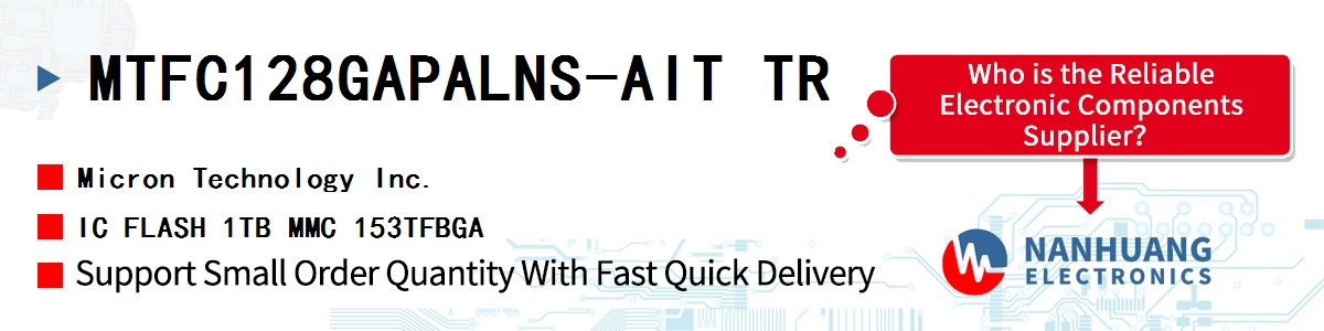 MTFC128GAPALNS-AIT TR Micron IC FLASH 1TB MMC 153TFBGA