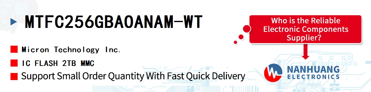 MTFC256GBAOANAM-WT Micron IC FLASH 2TB MMC