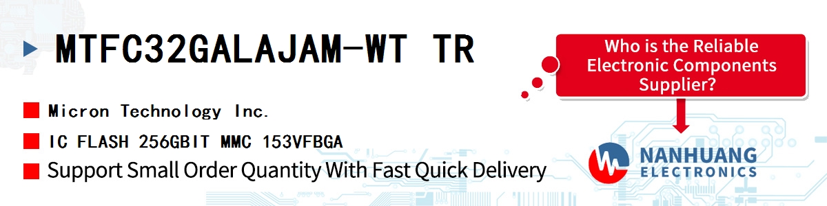 MTFC32GALAJAM-WT TR Micron IC FLASH 256GBIT MMC 153VFBGA