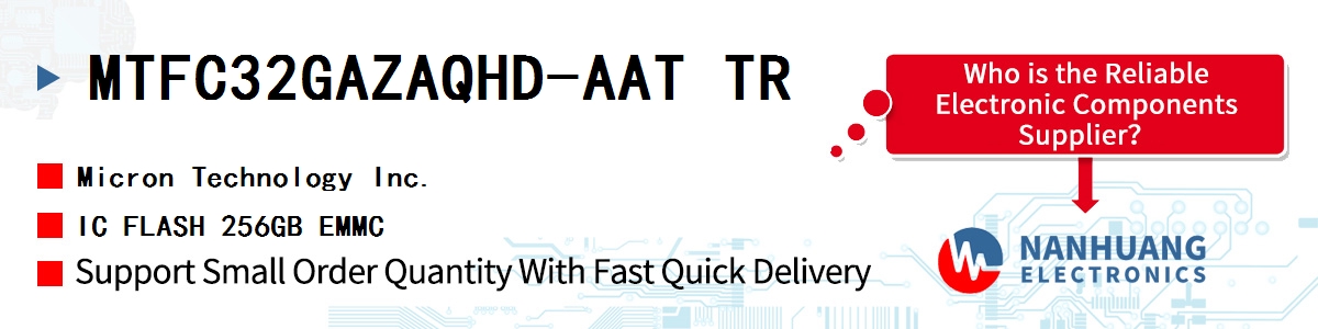 MTFC32GAZAQHD-AAT TR Micron IC FLASH 256GB EMMC