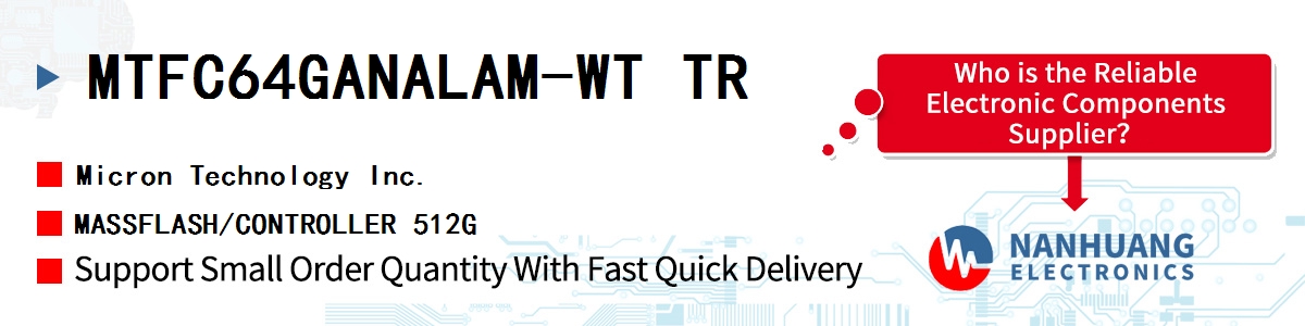 MTFC64GANALAM-WT TR Micron MASSFLASH/CONTROLLER 512G