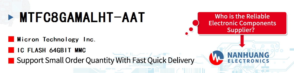 MTFC8GAMALHT-AAT Micron IC FLASH 64GBIT MMC