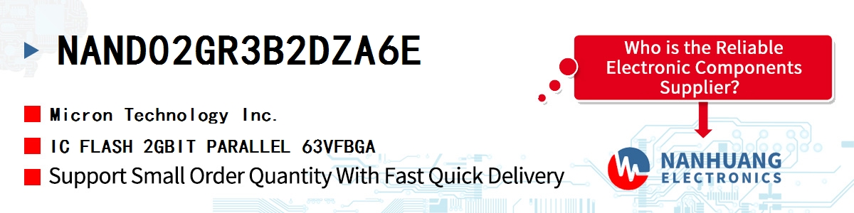 NAND02GR3B2DZA6E Micron IC FLASH 2GBIT PARALLEL 63VFBGA