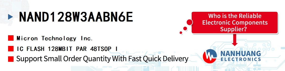 NAND128W3AABN6E Micron IC FLASH 128MBIT PAR 48TSOP I