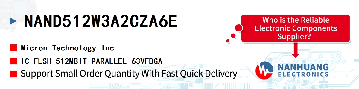 NAND512W3A2CZA6E Micron IC FLSH 512MBIT PARALLEL 63VFBGA